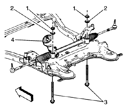 Fig. 58: Steering Gear Bolts