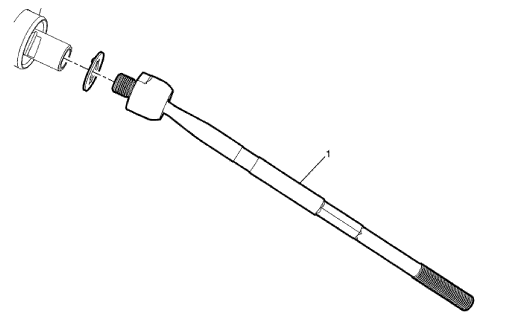 Fig. 59: Steering Linkage Inner Tie Rod