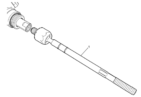Fig. 60: Steering Linkage Inner Tie Rod