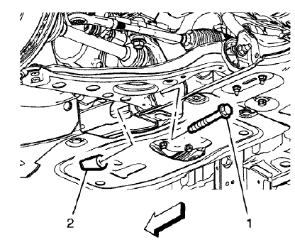 Fig. 24: Front Lower Control Arm Front Bolt And Nut