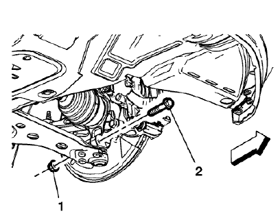 Fig. 25: Steering Knuckle Nut And Bolt