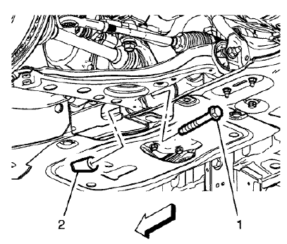 Fig. 27: Front Lower Control Arm Front Bolt And Nut