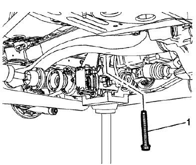 Fig. 28: Rear Differential Mounting Bolt