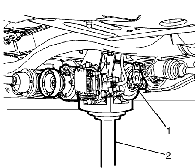 Fig. 29: Jack Stand And Rear Differential
