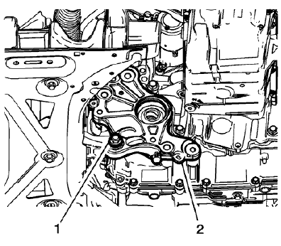 Fig. 47: Transmission Bracket And Through Bolt