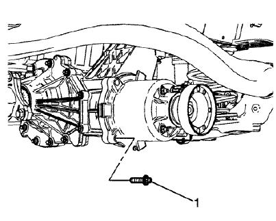 Fig. 37: Differential Clutch Mounting Bolts