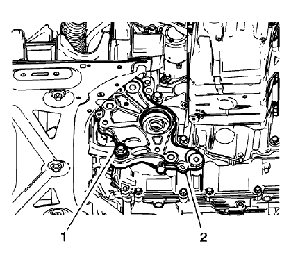 Fig. 38: Transmission Bracket And Through Bolt