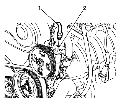 Fig. 34: Power Steering Gear Inlet Hose And Seal