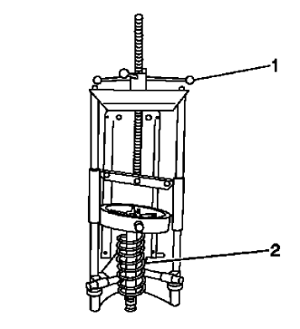Fig. 47: View Of Compressor Forcing Screw & Coil Spring