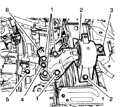 Fig. 54: Left Transmission Mount