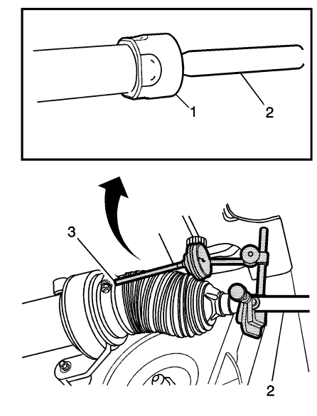Fig. 4: Measuring Lash Between Inner Tie Rod & Steering Gear Housing