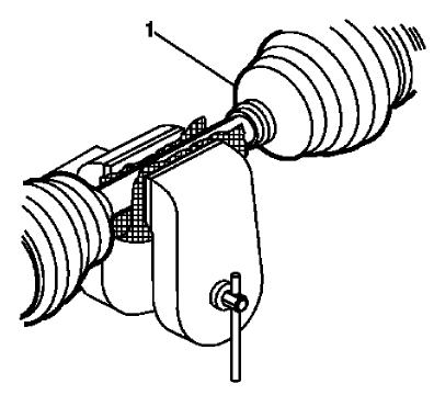 Fig. 51: View Of Front Wheel Drive Shaft Inner Joint