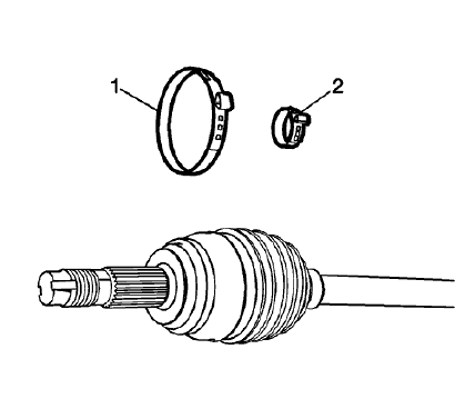 Fig. 52: Drive Shaft Boot Clamps