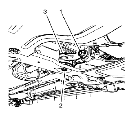 Fig. 65: Transmission Rear Mount Bracket Through Bolt