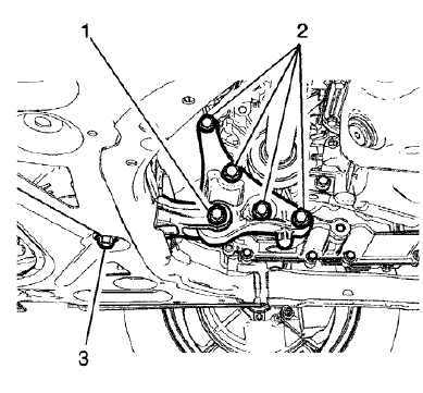 Fig. 64: Rear Transmission Mount Bracket To Rear Mount Through Bolt