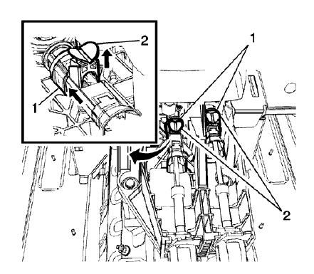 Fig. 32: Shift Lever And Selector Lever Cable