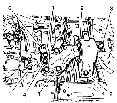 Fig. 70: Left Transmission Mount