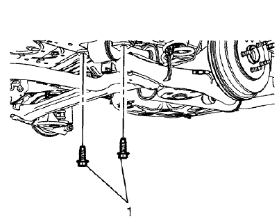 Fig. 15: Rear Axle Mounting Bolts
