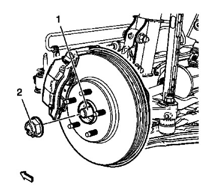 Fig. 13: Wheel Drive Shaft And Nut