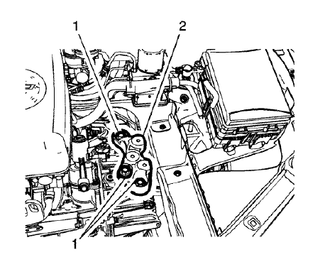 Fig. 67: Transmission Mount Bracket & Bolts