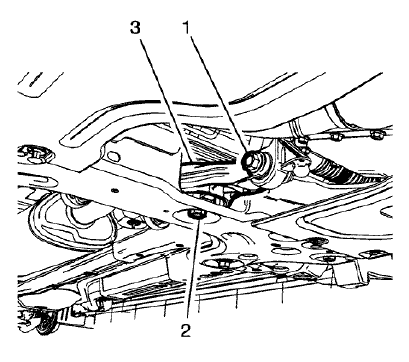 Fig. 54: Transmission Rear Mount Bracket Through Bolt