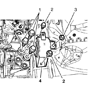 Fig. 55: Left Transmission Mount