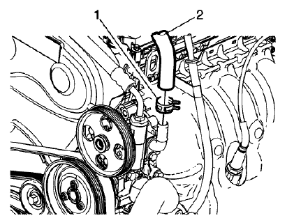 Fig. 26: Power Steering Fluid Reservoir Outlet Hose