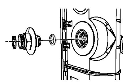 Fig. 19: View Of Oil Cooler Fitting At Radiator