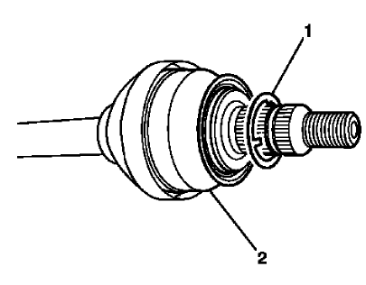 Fig. 24: Wheel Drive Shaft And Washer