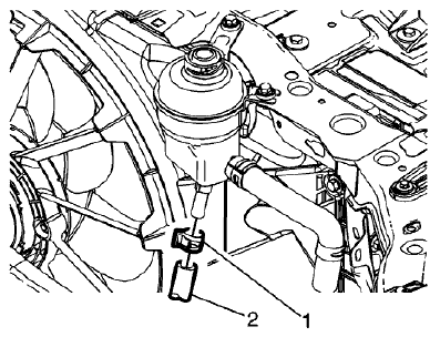 Fig. 28: Steering Fluid Reservoir Inlet Pipe