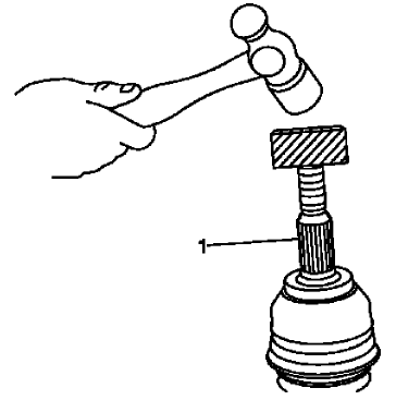 Fig. 60: Installing CV Joint