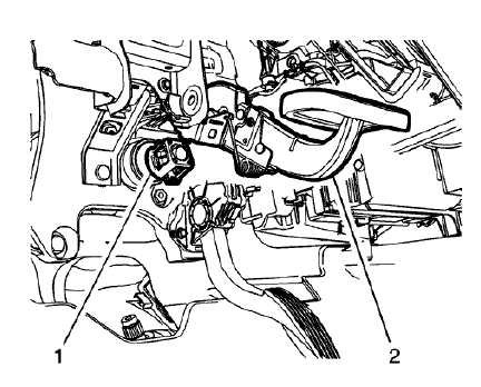 Fig. 172: Brake Booster Pushrod And Brake Pedal