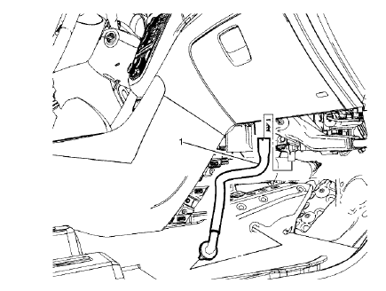 Fig. 53: Air Conditioning Evaporator Module Drain Hose