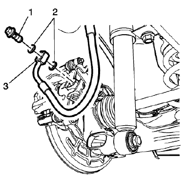 Fig. 161: Brake Hose Fitting Bolt