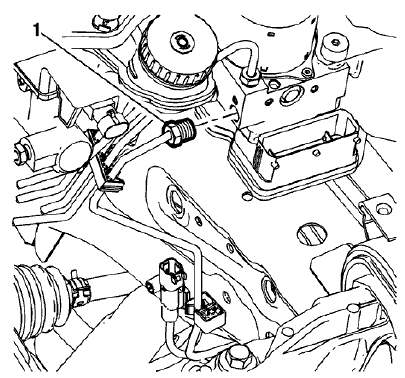 Fig. 80: Brake Pressure Modulator Valve (BPMV) Front Brake Pipe Fitting