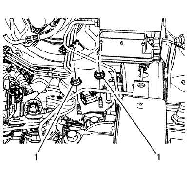 Fig. 184: Brake Booster Pump Bracket Nuts