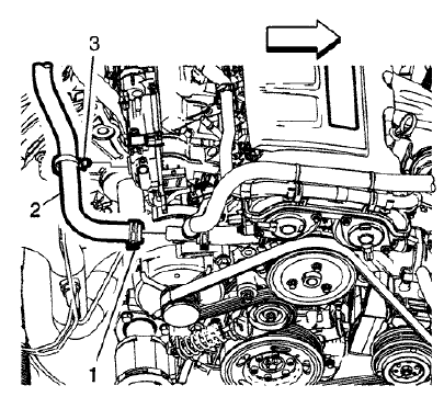 Fig. 61: Rear Hose, Hose Retainer And Rear Hose Clamp