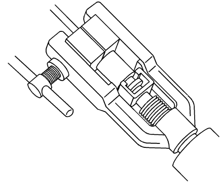 Fig. 95: Bottoming Forming Mandrel Against Clamping Dies Using Pipe Flaring Tool