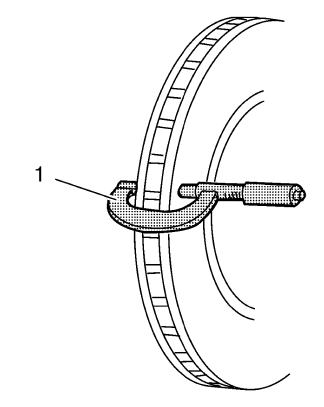 Fig. 1: Micrometer On Brake Rotor