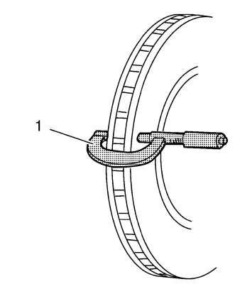 Fig. 2: Micrometer On Brake Rotor