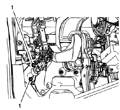 Fig. 36: Clutch Master Cylinder Bolts