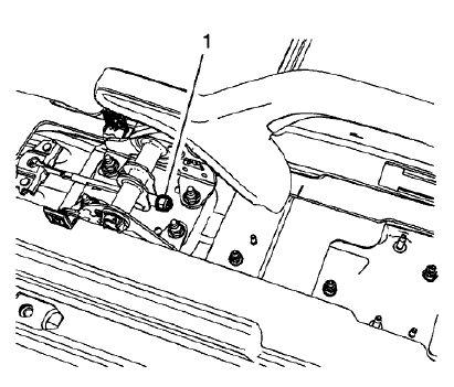Fig. 5: Parking Brake Cable Adjusting Nut