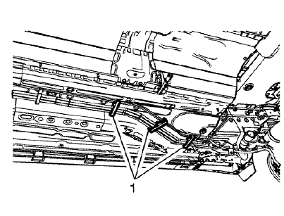 Fig. 111: Rear Floor Retaining Clips
