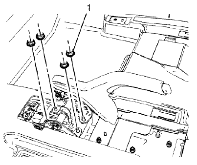Fig. 8: Parking Brake Lever Mounting Nut