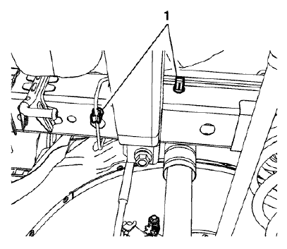 Fig. 115: Left Rear Rail Retaining Clips
