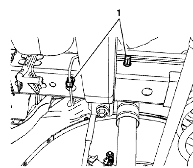 Fig. 118: Left Rear Rail Retaining Clips