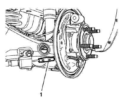 Fig. 14: Parking Brake Rear Cable And Cable Connector