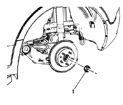 Fig. 33: Wheel Drive Shaft Nut