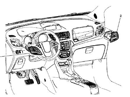 Fig. 77: Instrument Panel Outer Air Outlet