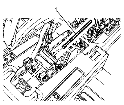 Fig. 20: Front Parking Brake Cable